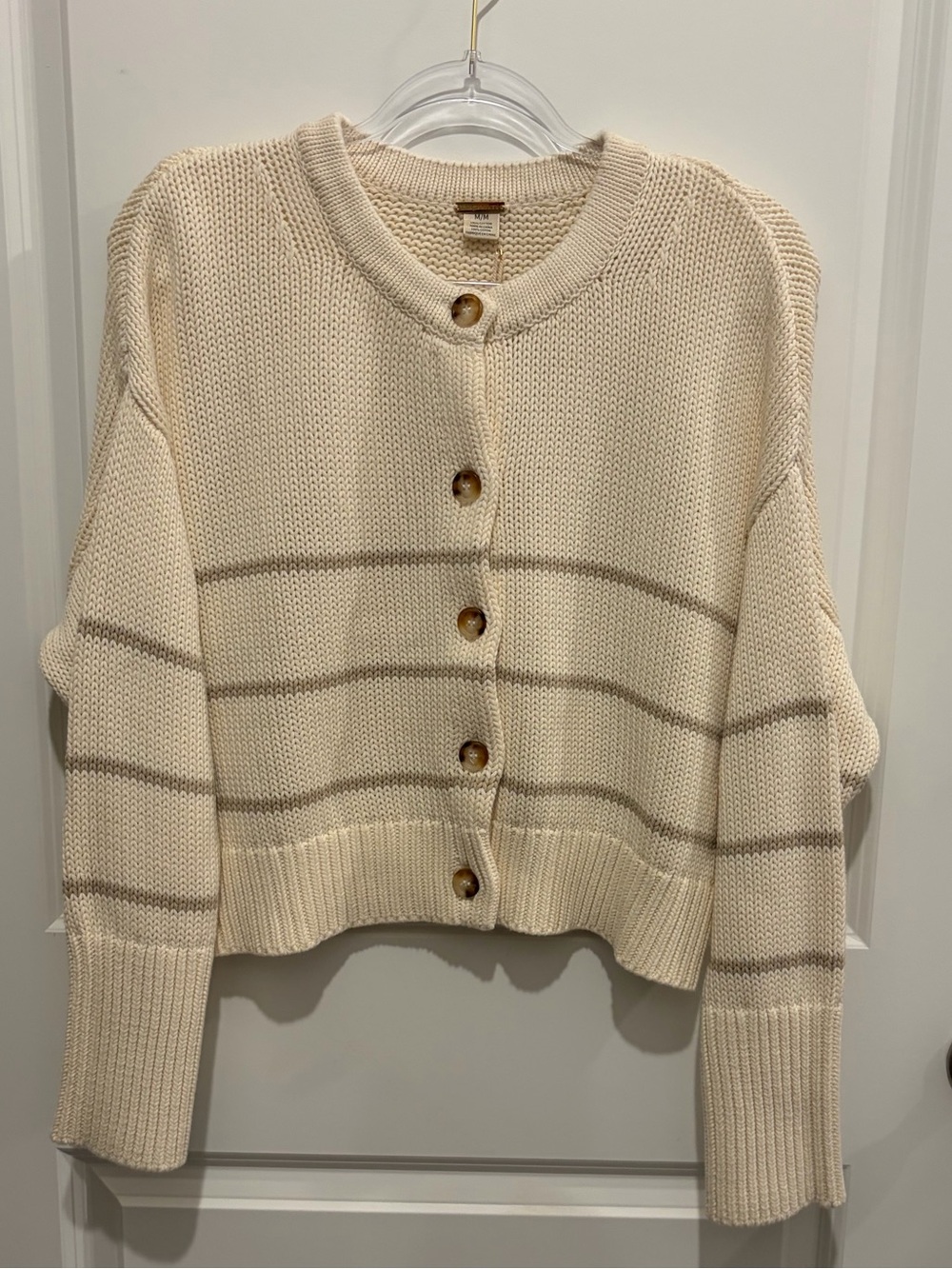Oversized Chunky Cardigan. 100% Cotton